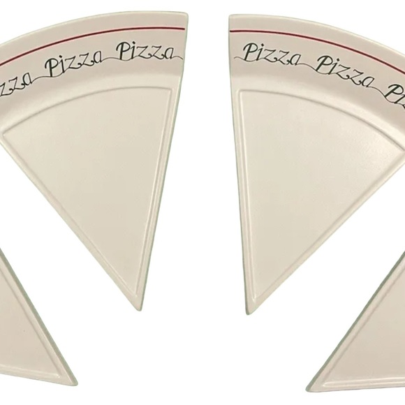 Vintage House of Lloyd Pizza by the slice Ceramic plate set of 4 - Picture 5 of 12